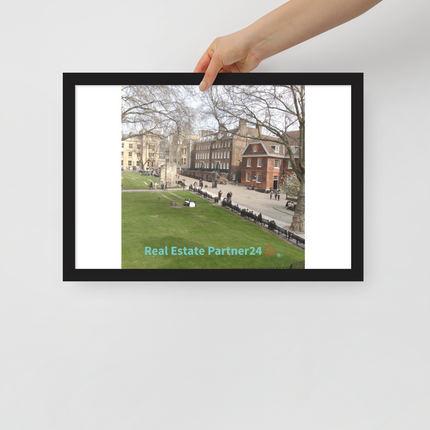 Beautiful Park Framed poster with realestatepartner24 with house Logo