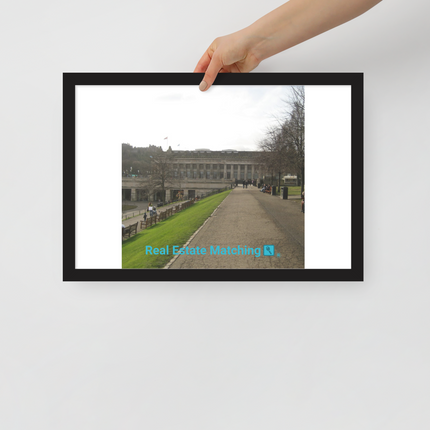 Majestic Palace Framed poster with realestatematching with key Logo