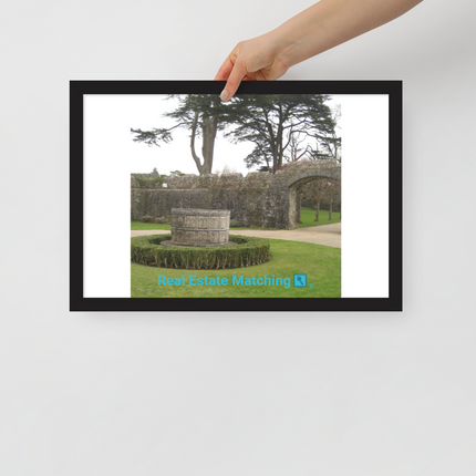Nature's Wonders Framed poster with realestatematching with key Logo