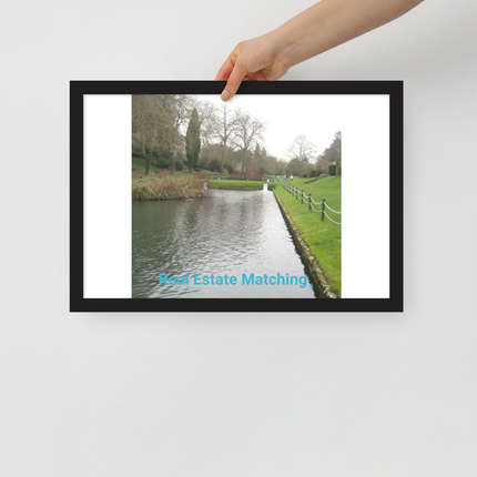Lakeside Beauty Framed poster with realestatematching without key Logo