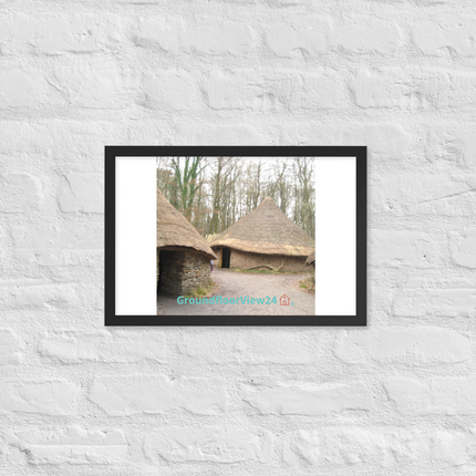 Village Charm Framed poster with groundfloorview24 with House Logo