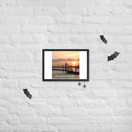 Evening Glow Framed poster with Groundfloor24 without House Logo