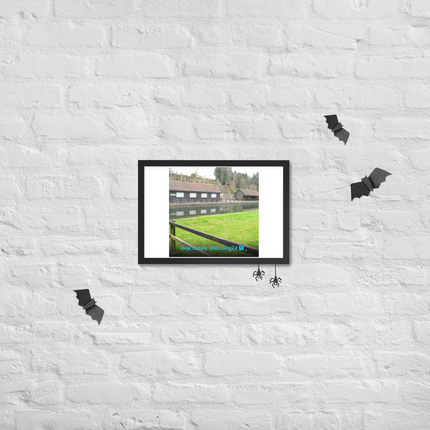 Lakeside Serenity Framed poster with realestatematching24 with key Logo