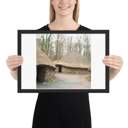 Village Charm Framed poster with realestatepartner24 with house Logo