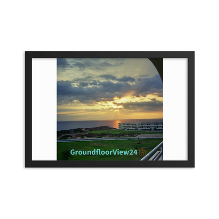 Natural View Framed poster with groundfloorview24 with House Logo