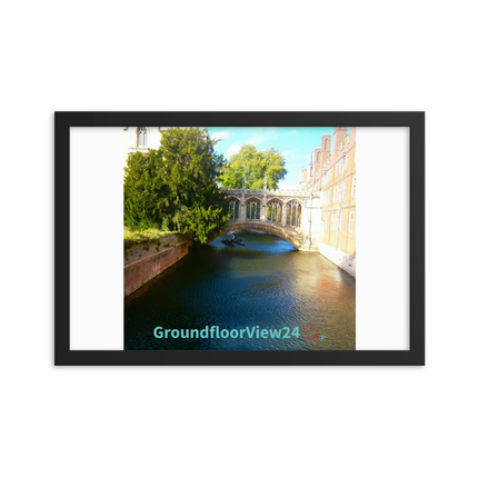 Beautiful Canel Framed poster with groundfloorview24 with House Logo