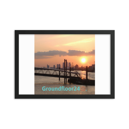 Evening Glow Framed poster with Groundfloor24 with House Logo