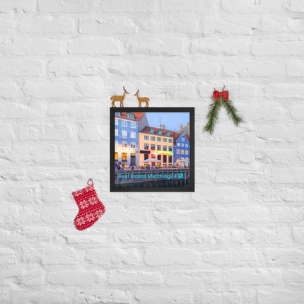 Nyhavn Framed poster with Real Estate Matching24 Logo