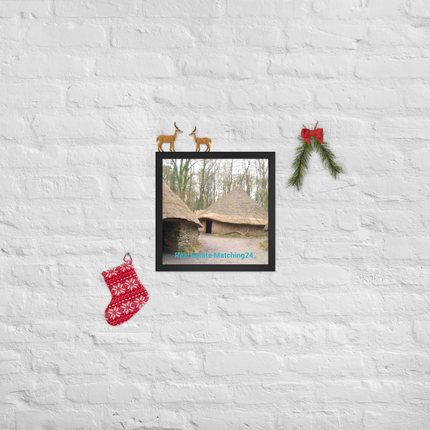 Village Charm Framed poster with realestatematching24 without key Logo