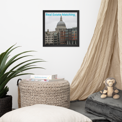 St. Paul's Cathedral Framed poster with Real Estate Matching Logo