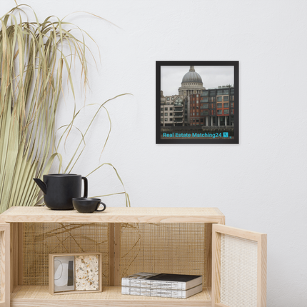 St. Paul's Cathedral Framed poster with Real Estate Matching24 Logo