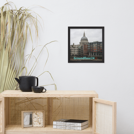 St. Paul's Cathedral Framed poster with Groundfloor24 Logo