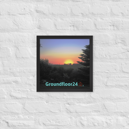 Beautiful Sunset Sinari Framed poster with Groundfloor24 with House Logo