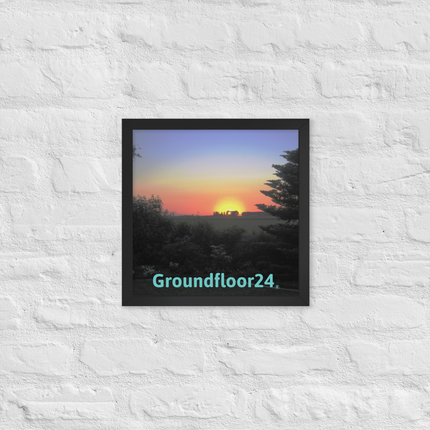 Beautiful Sunset Sinari Framed poster with Groundfloor24 without House Logo