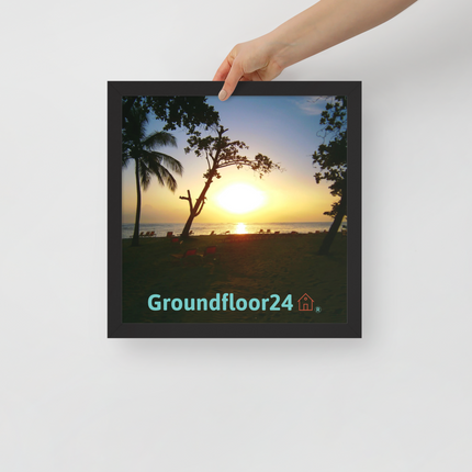 Beautiful Sea View Framed poster with Groundfloor24 without House Logo