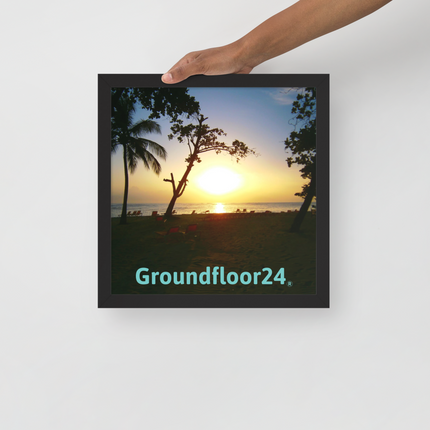 Beautiful Sea View Framed poster with Groundfloor24 without House Logo