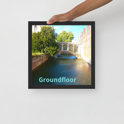 Beautiful Canel Framed poster with Groundfloor with House Logo