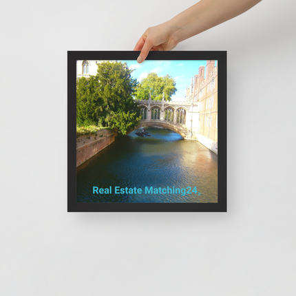 Beautiful Canel Framed poster with realestatematching24 without key Logo