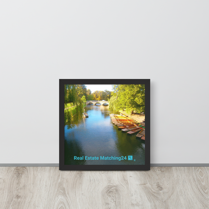 Beautiful Nature Framed poster with realestatematching24 with key Logo