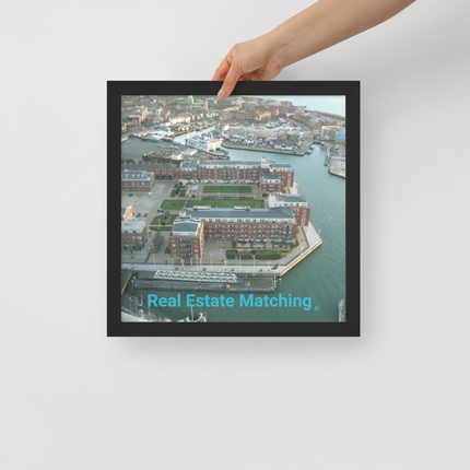 Nice City Framed poster with realestatematching without key Logo