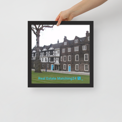 Beautiful Palace Framed poster with realestatematching24 with key Logo