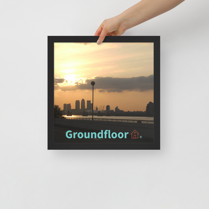 Majestic Sunset Framed poster with Groundfloor with House Logo
