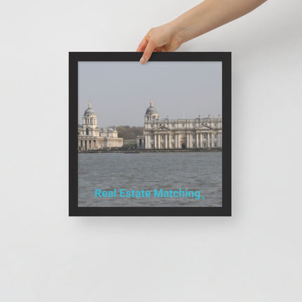 Riverside Beauty Framed poster with realestatematching without key Logo