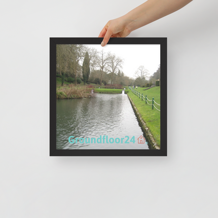 Lakeside Beauty Framed poster with Groundfloor24 with House Logo