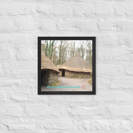 Village Charm Framed poster with groundfloorview24 with House Logo