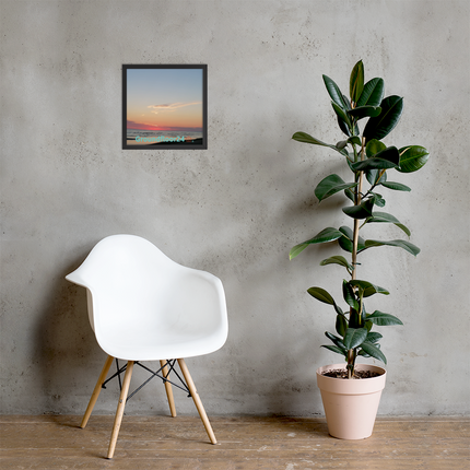 Sunset Sinari Framed poster with Groundfloor24 Logo