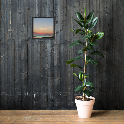 Sunset Sinari Framed poster with Groundfloor24 Logo