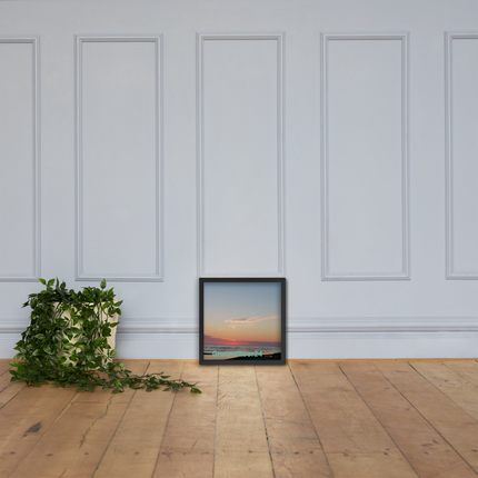 Sunset Sinari Framed poster with Groundfloor24 Logo
