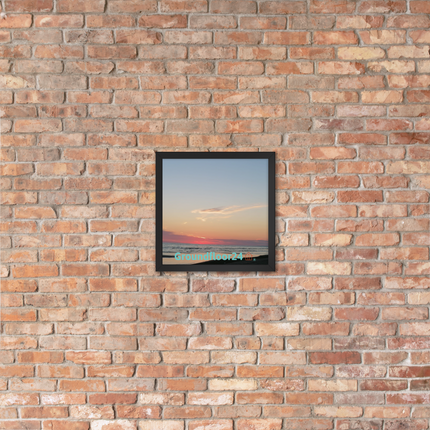 Sunset Sinari Framed poster with Groundfloor24 Logo