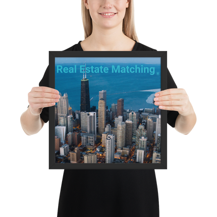 Beutiful Sinari Framed poster with Real Estate Matching Logo