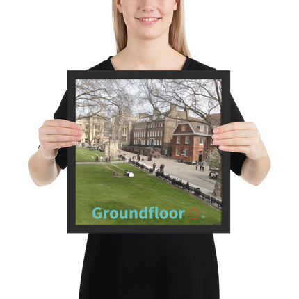 Beautiful Park Framed poster with Groundfloor with House Logo