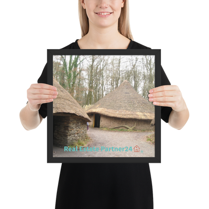 Village Charm Framed poster with realestatepartner24 with house Logo
