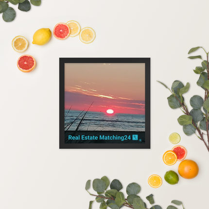 Beautiful Framed poster with Real Estate Matching24 Logo