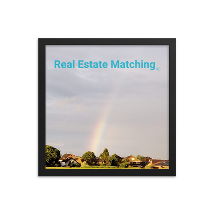 The Rainbow Sinari Framed poster with Real Estate Matching Logo