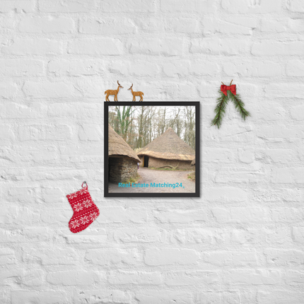 Village Charm Framed poster with realestatematching24 without key Logo
