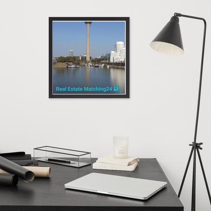Lovely Sinari Framed poster with Real Estate Matching24 Logo