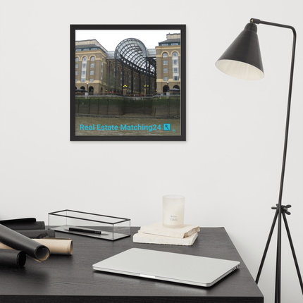 Hay's Galleria Framed poster with Real Estate Matching24 Logo
