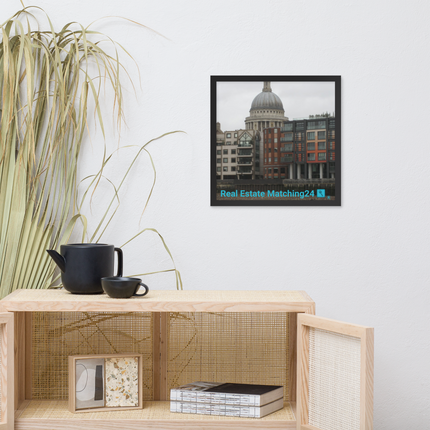 St. Paul's Cathedral Framed poster with Real Estate Matching24 Logo