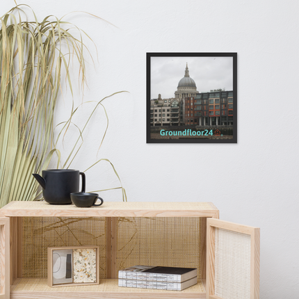 St. Paul's Cathedral Framed poster with Groundfloor24 Logo