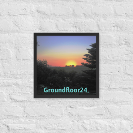 Beautiful Sunset Sinari Framed poster with Groundfloor24 without House Logo