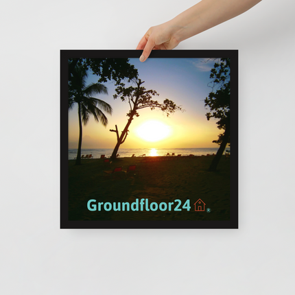Beautiful Sea View Framed poster with Groundfloor24 without House Logo