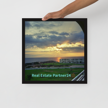 Natural View Framed poster with realestatepartner24 with house Logo