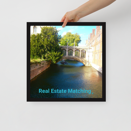 Beautiful Canel Framed poster with realestatematching without key Logo