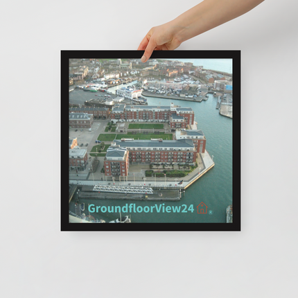 Nice City Framed poster with groundfloorview24 with House Logo
