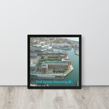 Nice City Framed poster with realestatematching with key Logo