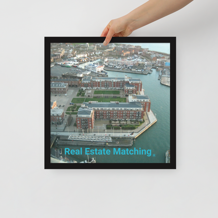 Nice City Framed poster with realestatematching without key Logo
